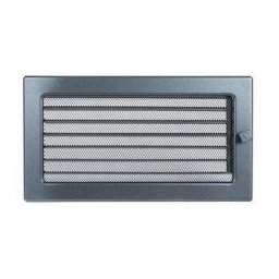 Grila de ventilatie metalica cu inchidere-negru-grafit/370 x 170