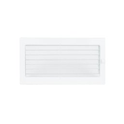 Grila de ventilatie metalica cu inchidere-alb/370 x 170