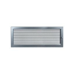 Grila de ventilatie metalica cu inchidere-negru grafit/220 x 450