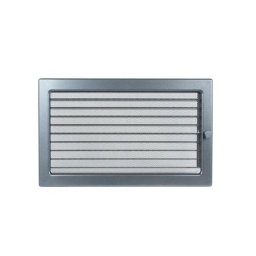Grila de ventilatie metalica cu inchidere-negru grafit/220 x 300