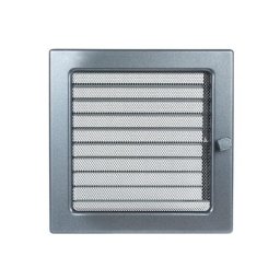 Grila de ventilatie metalica cu inchidere-negru grafit/220 x 220
