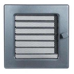 Grila de ventilatie metalica cu inchidere-negru grafit/170 x 170
