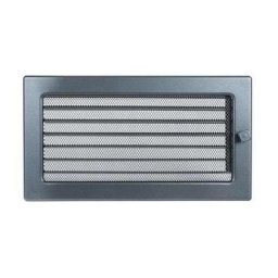 Grila de ventilatie metalica cu inchidere-negru-grafit/300 x 170