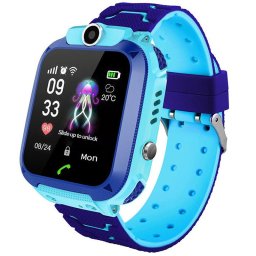 Ceas monitorizare copii Q12 Kids, 2G, Localizare LBS, Apelare telefonica, Camera, Buton SOS, Blue