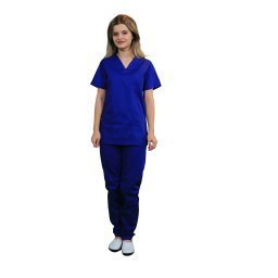Costum medical albastru royal - unisex STRECH