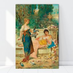 Tablou Hans Zatzka - Ore de Recreere RHZ7 (Dimensiune LxH: 80x120cm)