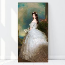 Tablou Portretul Elisabetei, împărăteasa Austriei de Franz Xaver Winterhalter RFXW1 (Dimensiune LxH: 70x140cm)
