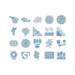 Colectie modele design de inspiratie engleza, 20 modele, Tattered Lace Pattern Collection 1 Brother ScanNCut