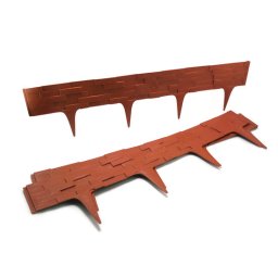 Palisada/bordura pentru gradina, plastic flexibil, set 3 buc, 79x9.5/20 cm, 2.37 m