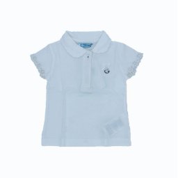 Tricou alb cu guleras Mayoral