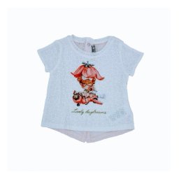Tricou fete Mayoral culoare crem/roz 6luni