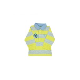 Tricou polo cu maneca lunga, Mayoral 9luni (galben/gri)