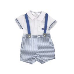Set bebe, pantaloni cu bretele si camasa, Mayoral 4-6luni