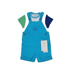 Set bebe, salopeta cu imprimeu/tricou colorat, Mayoral 6-9luni