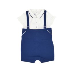 Salopeta bebe Mayoral 12luni (culoare alb/bleumarin)