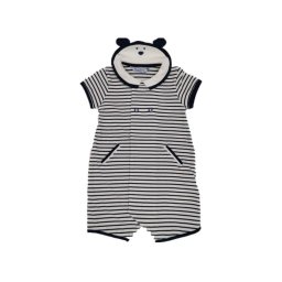 Salopeta bebe cu guler, Mayoral 12luni (dungi alb/bleumarin)