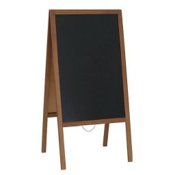 Tabla stradala mare cu 2 fete, meniu restaurant - lemn natur