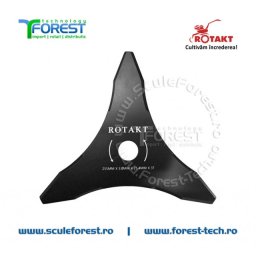 Disc (cutit) motocoasa Rotakt pt.iarba, 255mm, 3 cutite SculeForest