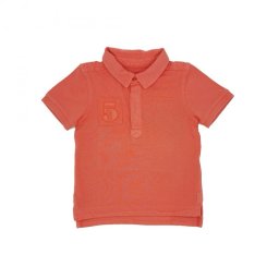 Tricou polo pentru baieti cu cifra, culoare orange, Mayoral