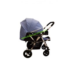 Cărucior nou născut 2 in 1 +plasă pentru insecte Baby Care 511 Albastru Jeans