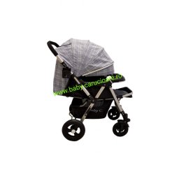 Cărucior nou născut 2 in 1 +plasă pentru insecte Baby Care 511 Grey Design