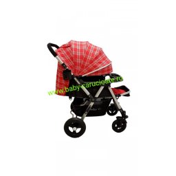 Cărucior nou născut 2 in 1 +plasă pentru insecte Baby Care 511 Roșu Design