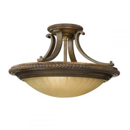 Plafonieră clasică cu 4 brate KELHAM HALL, bronz, H:29.2cm, 2 becuri, FE-KELHAM-HALL-SF