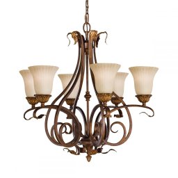Candelabru SONOMA VALLEY, ruginiu, H:234.5cm, 6 becuri, FE-SONOMAVALLEY6