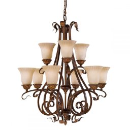 Candelabru casa scării SONOMA VALLEY, ruginiu, H:105-359cm, 9 becuri E27, FE-SONOMAVALLEY9