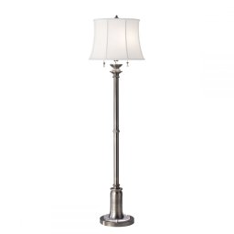 Lampadar clasic Stateroom, nichel, H:157.5cm, 2 becuri și 2 intrerupatoare cu fir, FE-STATEROOM-FL-AN