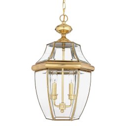 Pendul NEWBURY Large, alamă, H:168.3cm, IP23, 2 becuri, QZ-NEWBURY8-L-PB