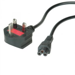 Cablu de alimentare UK la IEC C5 2.5A 1.8m Negru, Value 19.99.2016