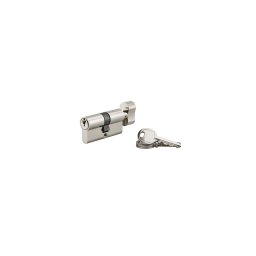 Butuc usa, cu buton, 30 x 30 mm, 3 chei, nichelat - SP