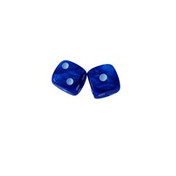 Zaruri perlate albastre 16 mm - set 2 bucati