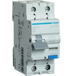 Disjunctor diferential RCBO 1P+N 10A/30mA curba B 6kA tip A Hager AD910J