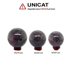 Sfera Rubin in Iolit Natural - 57-72 mm - ( XXL ) - 1 Buc
