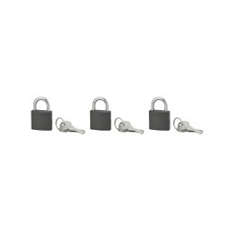 Set 3 Lacate cu cheie ACERA 30 mm, toarta otel cimentat, Serruprix