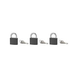 Set 3 Lacate cu cheie ACERA 50 mm, toarta otel cimentat, Serruprix