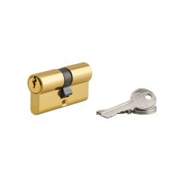 Butuc usa, profil european, 30 x 30 mm, 3 chei, auriu, Serruprix