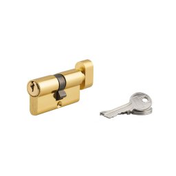 Butuc usa, cu buton, profil european, 30 x 30 mm, 3 chei, Serruprix