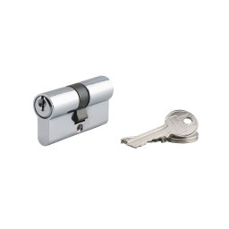 Butuc usa, profil european, 30 x 30 mm, 3 chei, finisaj nichelat, Serruprix