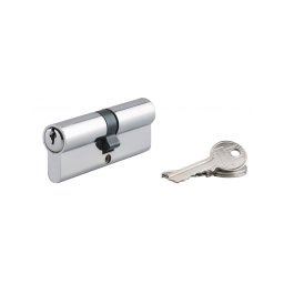 Butuc usa, profil european, 40 x 40 mm, 3 chei, finisaj nichelat, Serruprix