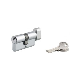 Butuc usa, profil european, cromat, 30 x 30 mm, 3 chei, 5 pini, Serruprix