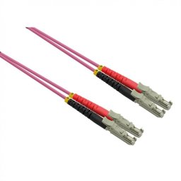 Cablu Fibra optica Duplex OM4 LSH - LSH Violet LSOH 10m, Roline 21.15.9497