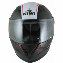 Cască Moto Integrală din Carbon KIWI K700CS · Negru / Alb