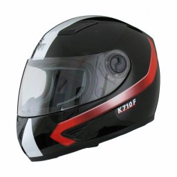 Cască Moto Integrală KIWI K710F TROPHY · Negru / Alb / Roșu