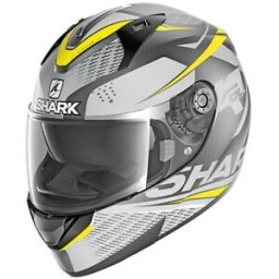 Cască Moto Integrală SHARK RIDILL STRATOM · Gri / Galben Fluo