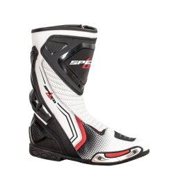 Cizme Moto din Piele & Textil SPEED UP WASP · Negru / Alb / Roșu