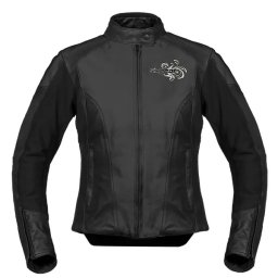 Geacă Moto Damă din Piele SIXGEAR AURORA · Negru