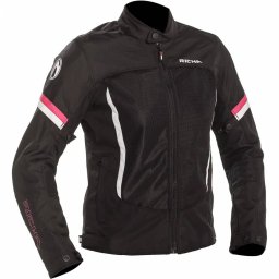 Geacă Moto Damă de Vară din Textil RICHA AIRBENDER LADY · Negru / Roz / Alb